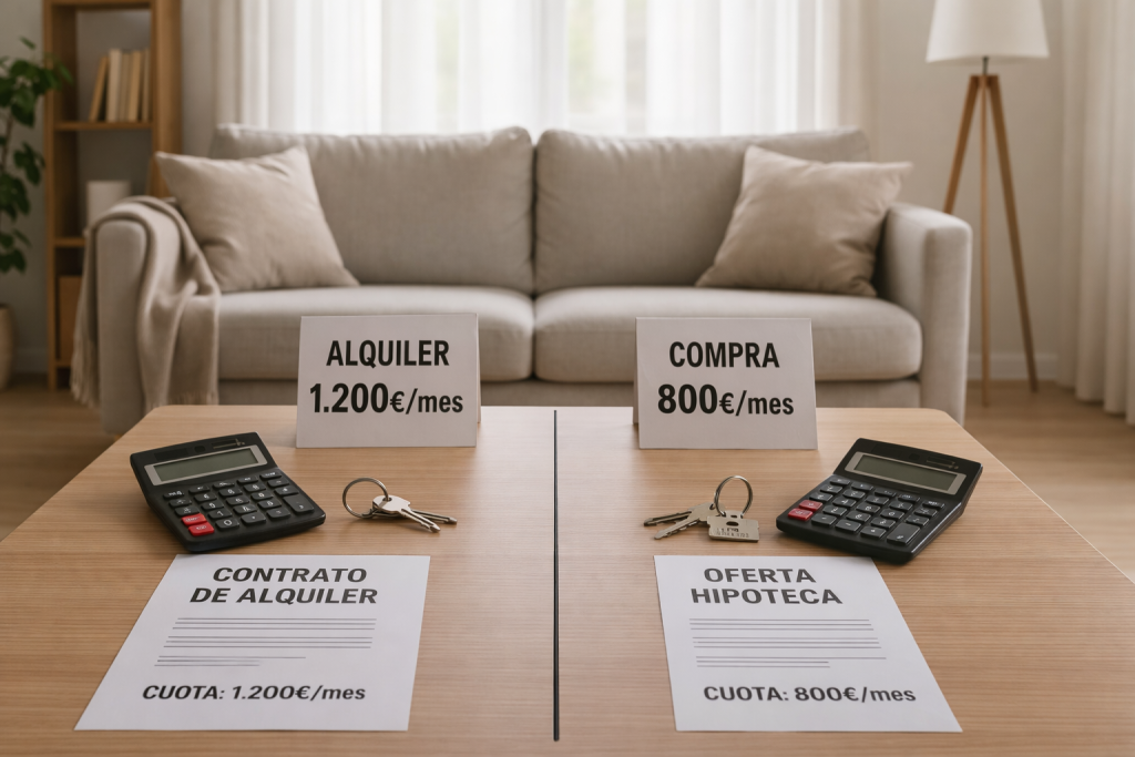 Comprar ya puede ser hasta 400€ más barato que alquilar: el giro que muchos no están viendo